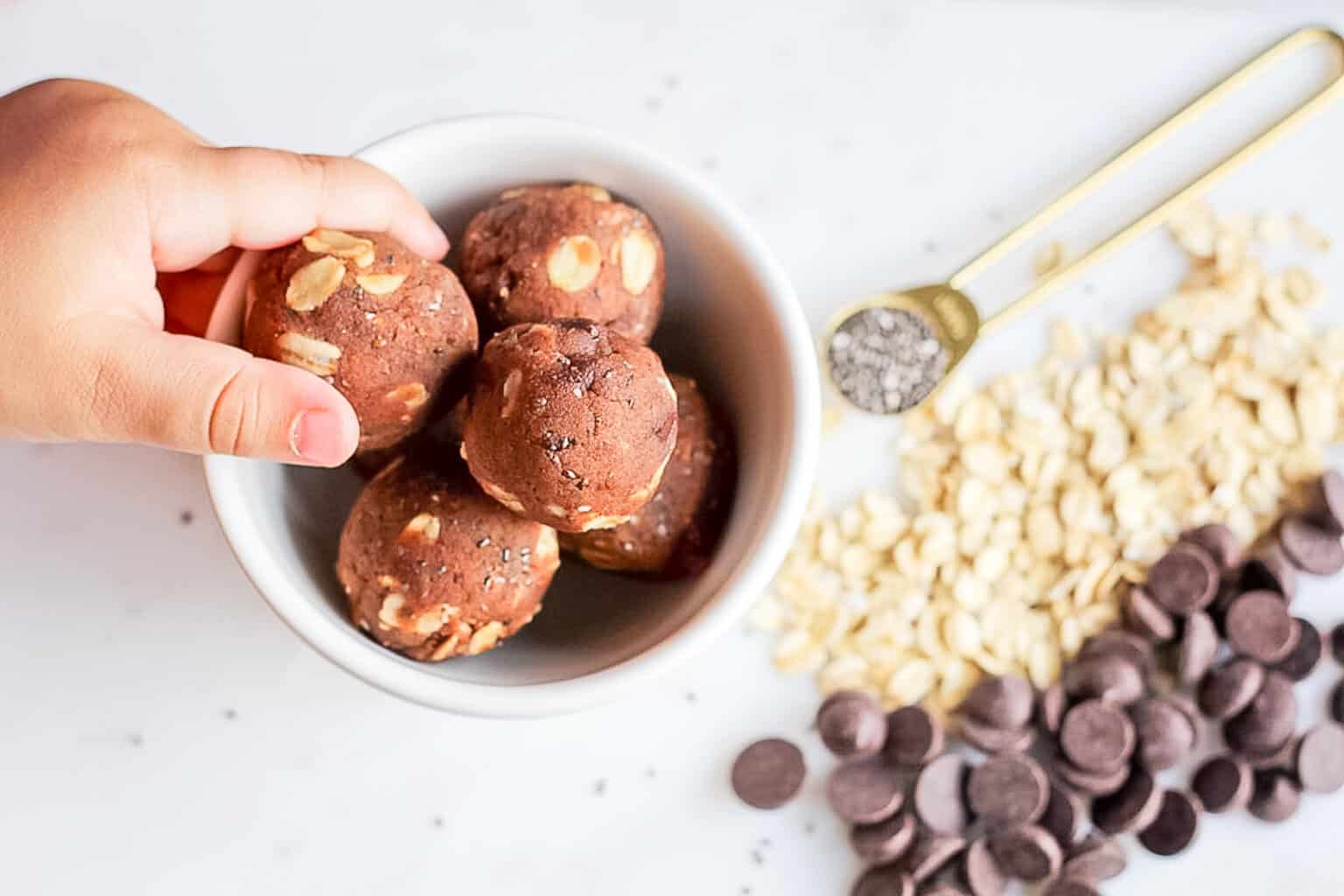 Almond Pulp Energy Balls Finished with Salt