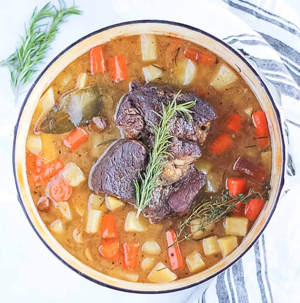 Dutch Oven Pot Roast Finished with Salt