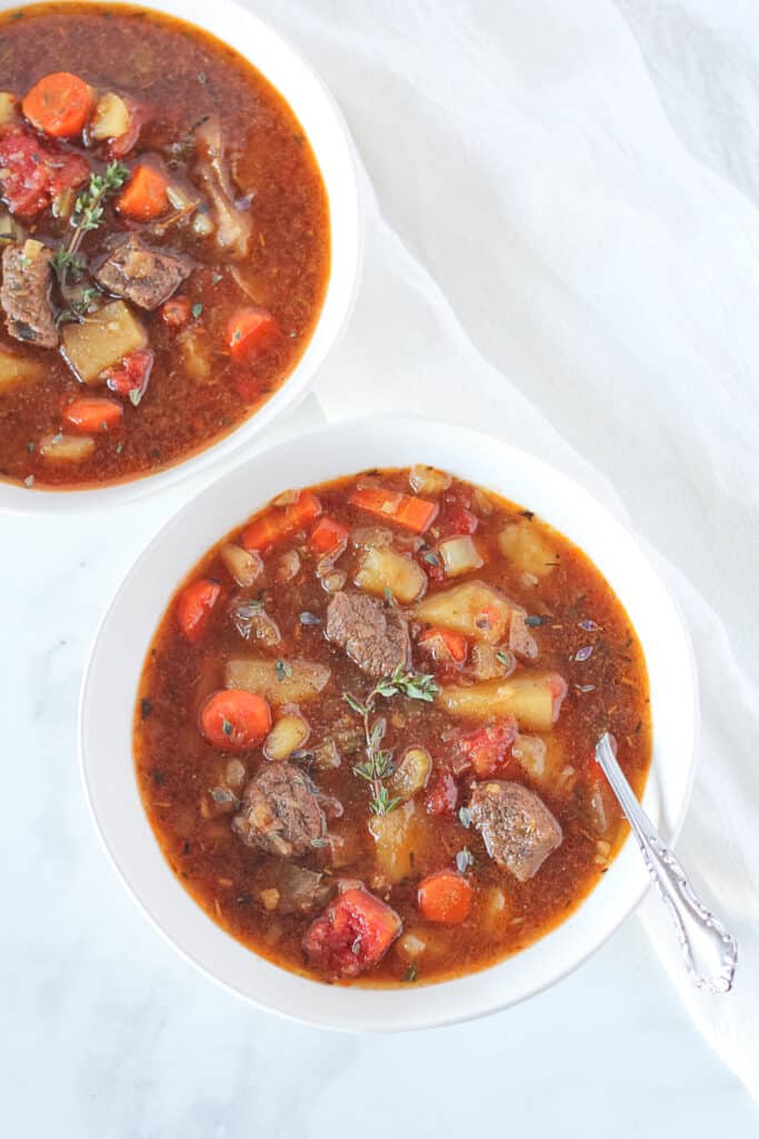 Instant Pot Venison Stew Finished with Salt