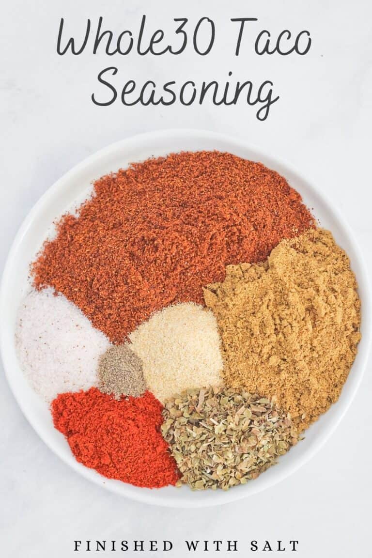Whole30 Taco Seasoning Finished with Salt