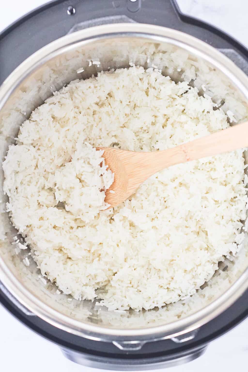 Instant Pot Jasmine Rice Finished with Salt