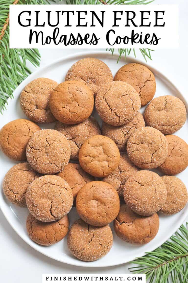 Gluten Free Molasses Cookies Finished with Salt