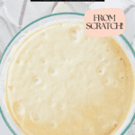 Pinterest image and title of einkorn sourdough starter in bowl.
